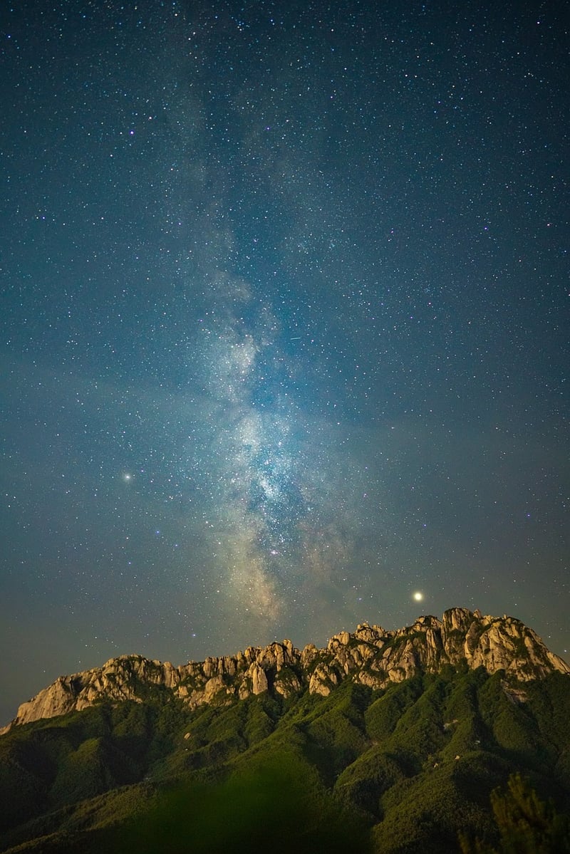Skydiving Over Milky Way